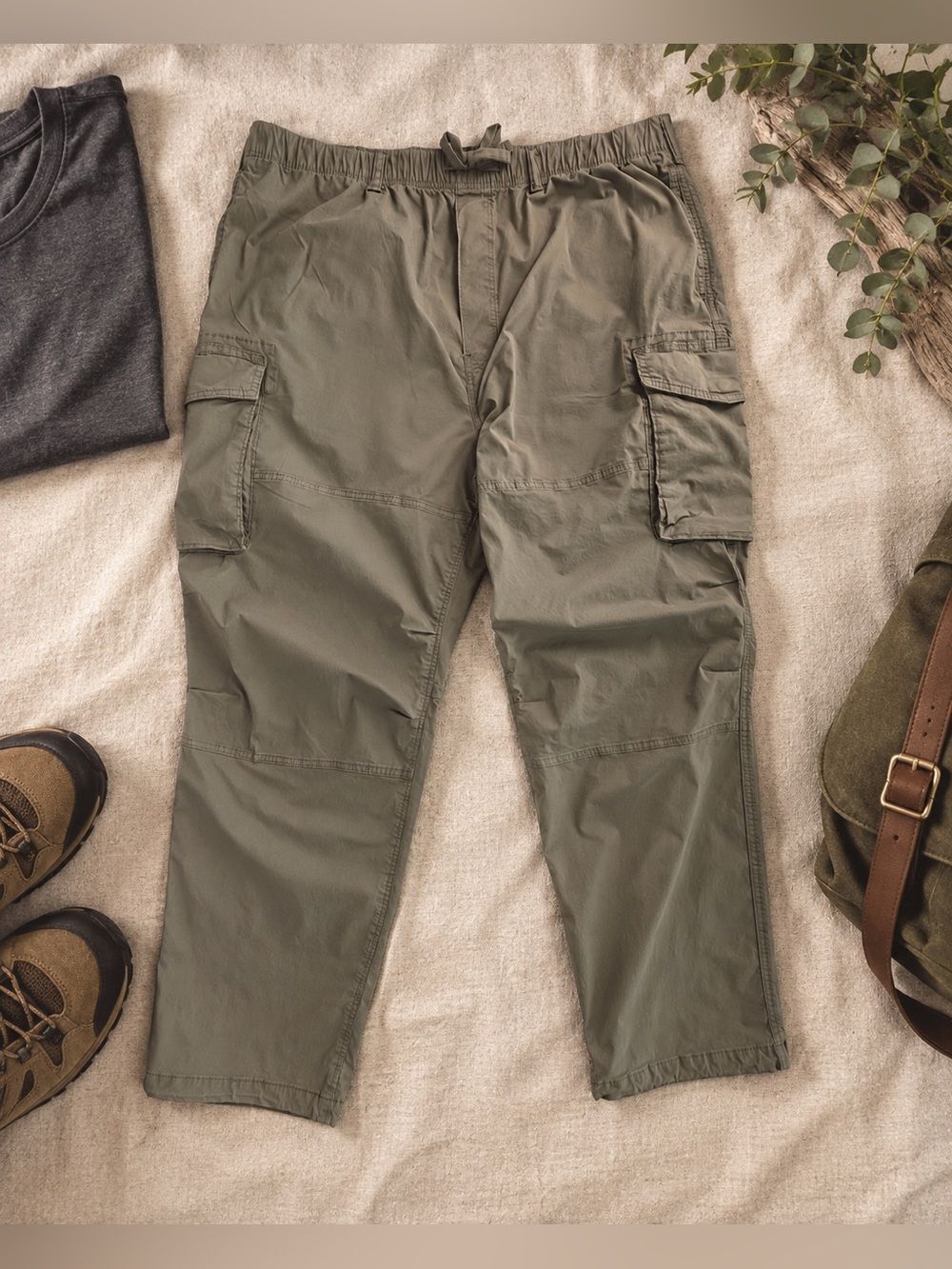 American Eagle Cargo Pants Olive Green Flex XL Utility Y2K